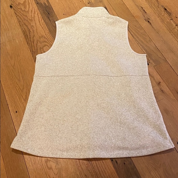 LL Bean Sweater Fleece Mens Gorpcore Vest Beige Size XL - Picture 8 of 9